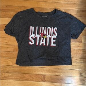 Illinois State women’s cropped T-Shirt - Charcoal Gray